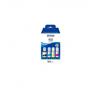 Botella De Tinta Original Epson Nº102 Multipack/ Negro/ Cian