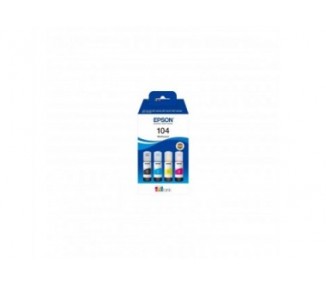 Botella De Tinta Original Epson Nº104 Multipack/ Negro/ Cian