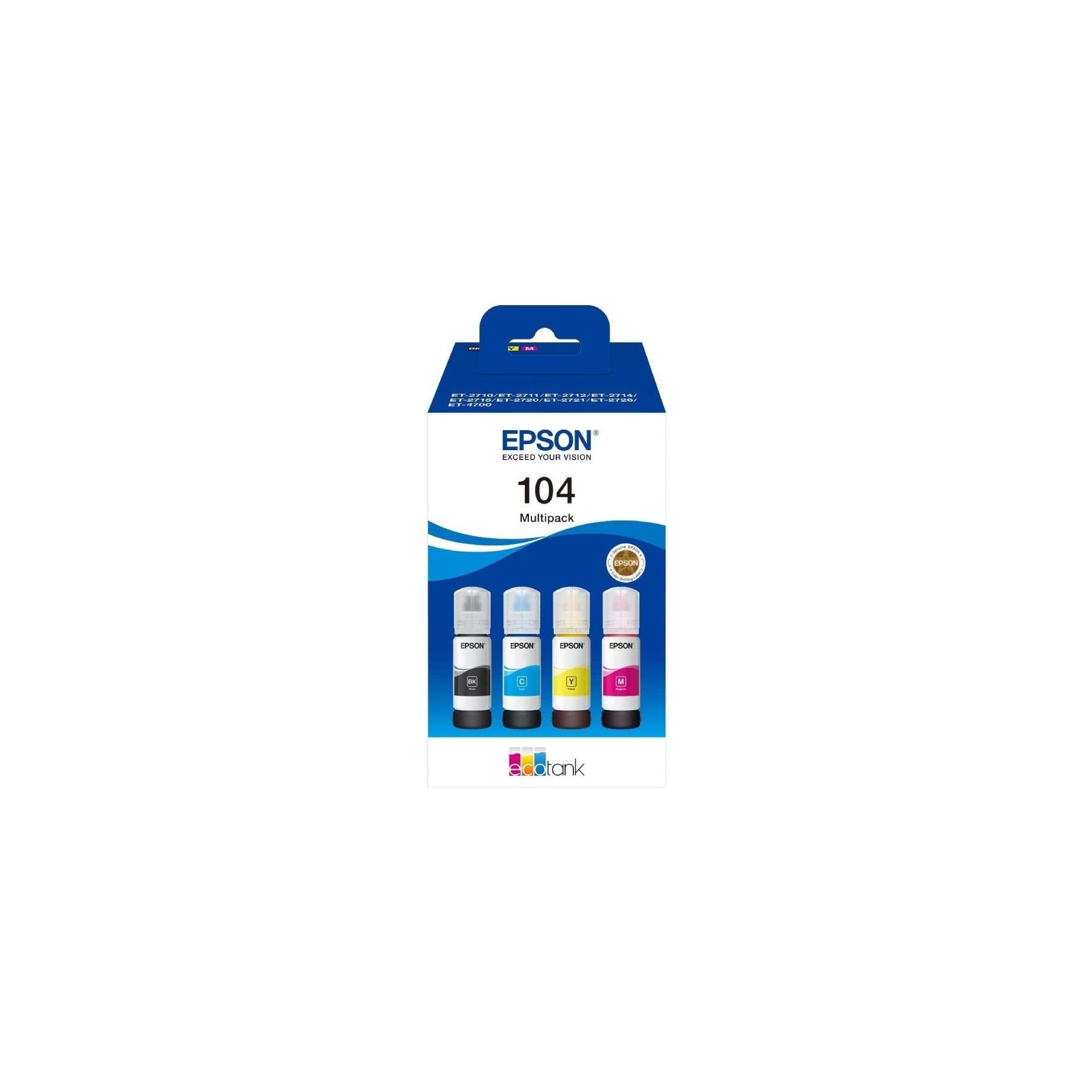 Botella De Tinta Original Epson Nº104 Multipack/ Negro/ Cian