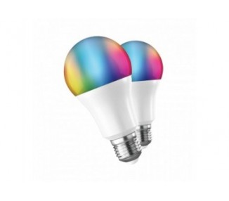 Pack 2 Bombillas A60, E27 800Lm, 9W, Rgb+Cct, D60*H118