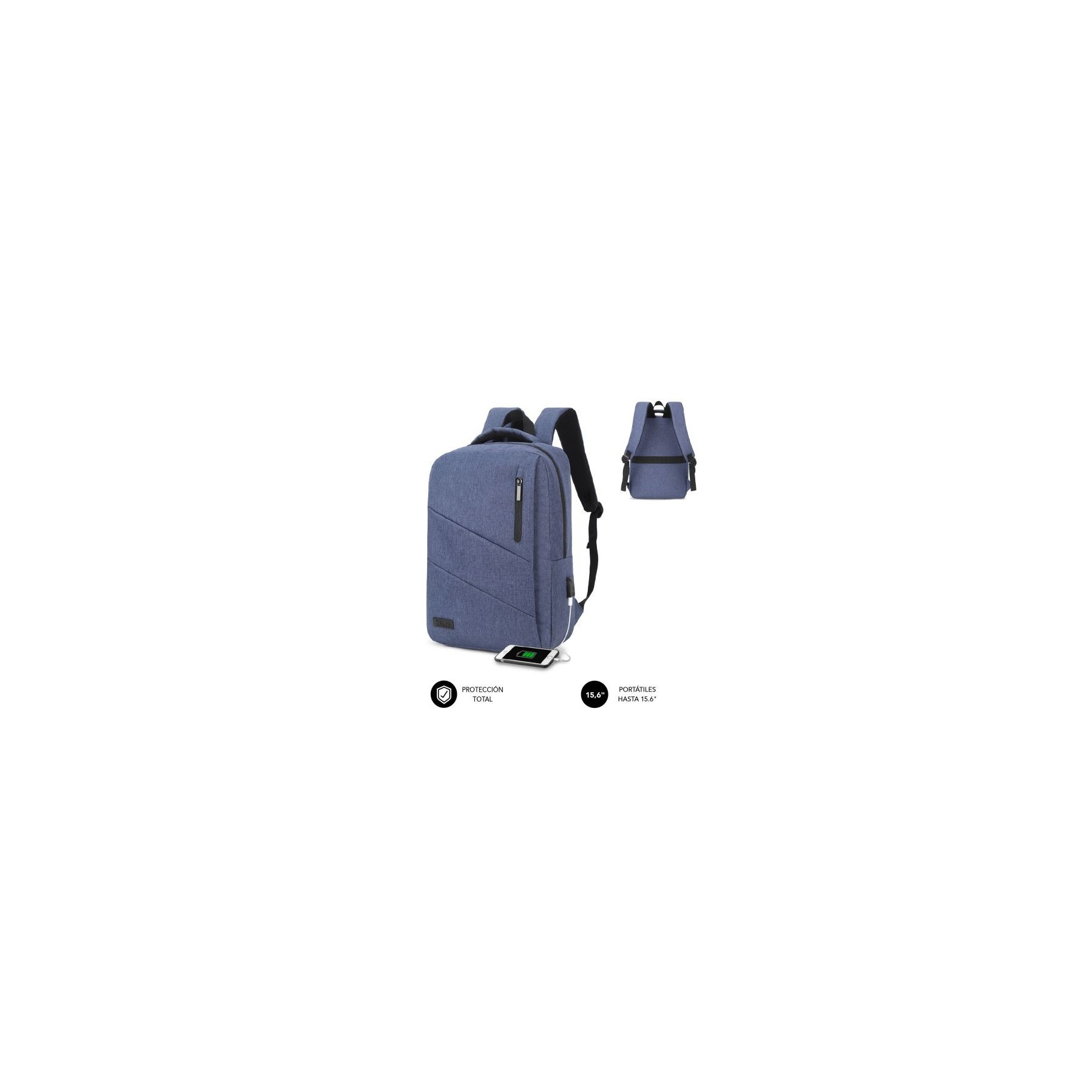 Mochila City Backpack 15.6'' Blue Subblim