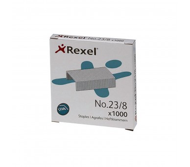 Rexel Grapas 23/8Mm Galvanizadas Caja 1000