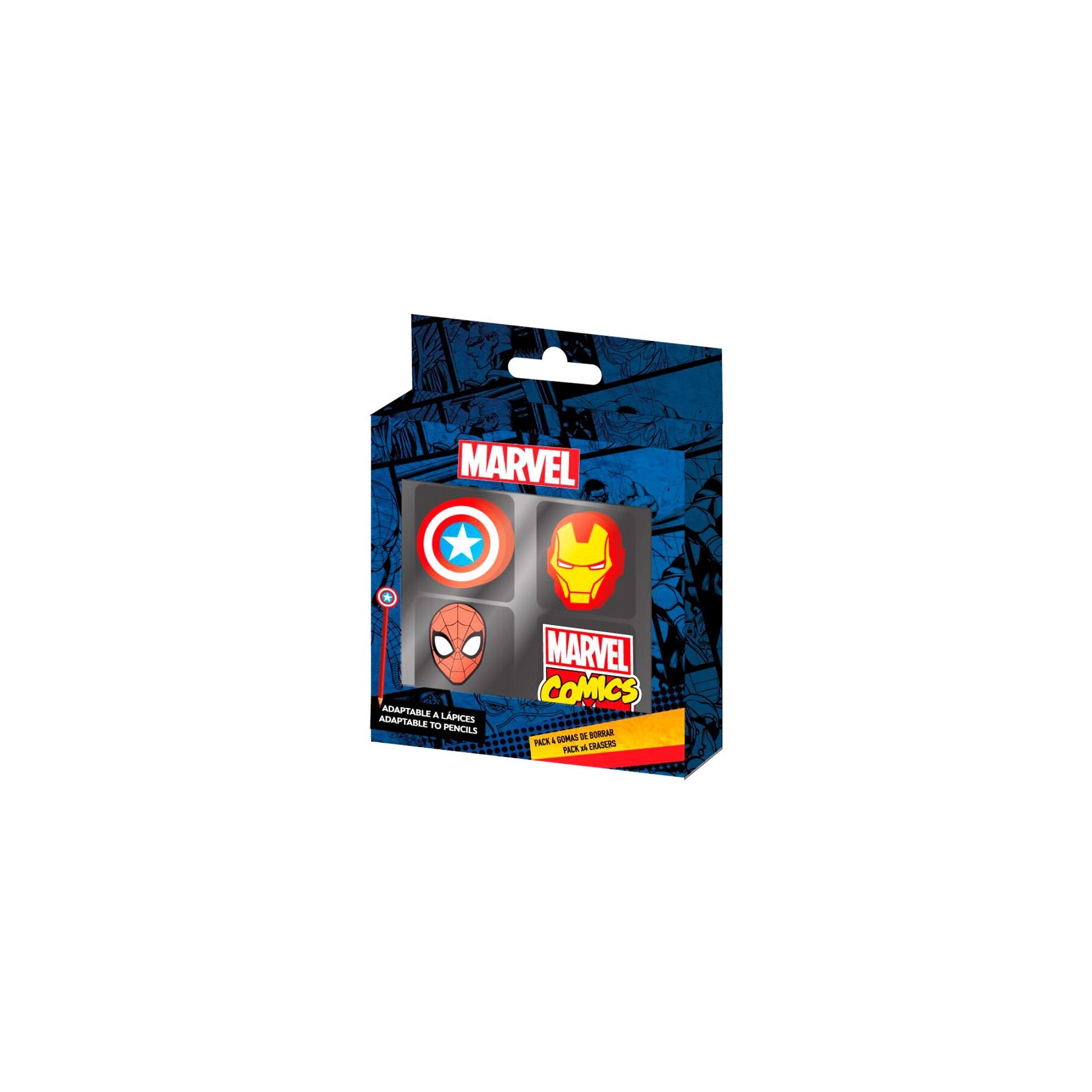 Pack 4 Gomas De Borrar Marvel