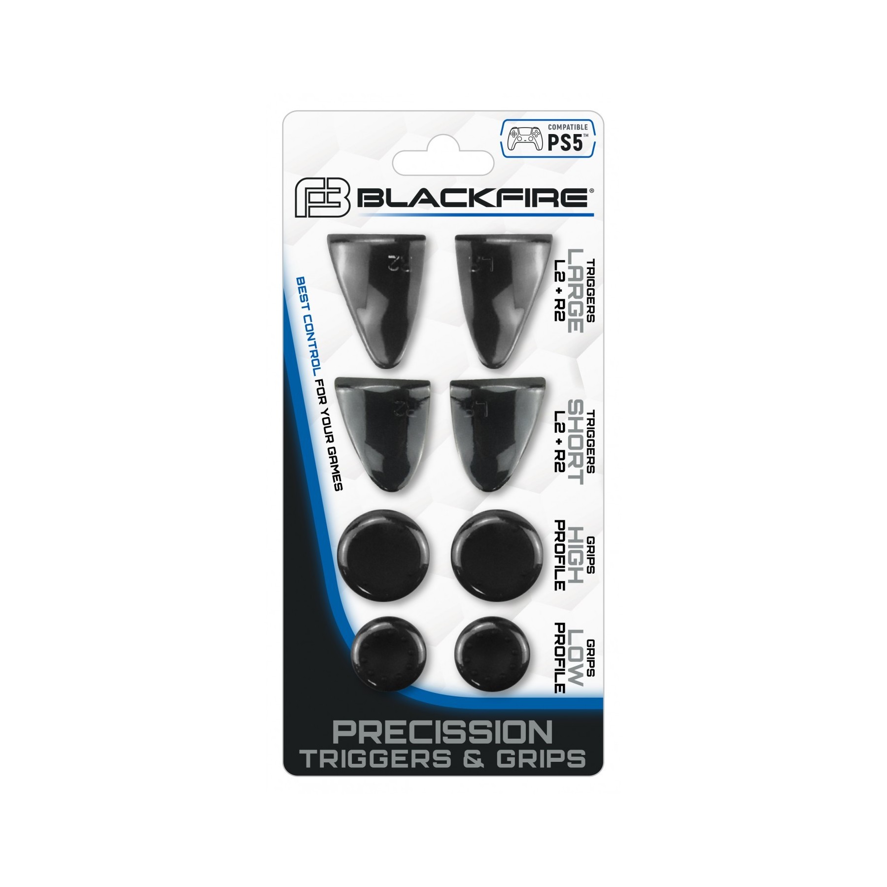 Precission Triggers & Grips Kit 8 in 1 Blackfire Ps5