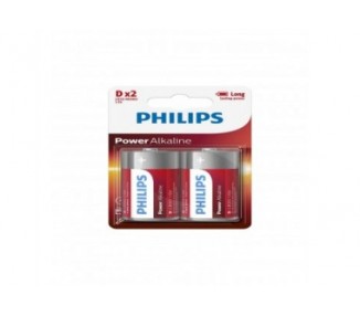 Pack De 2 Pilas D Philips Lr20P2B/10/ 1.5V/ Alcalinas