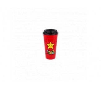 Vaso Cafe Doble Pared Super Mario Bros Nintendo 520Ml