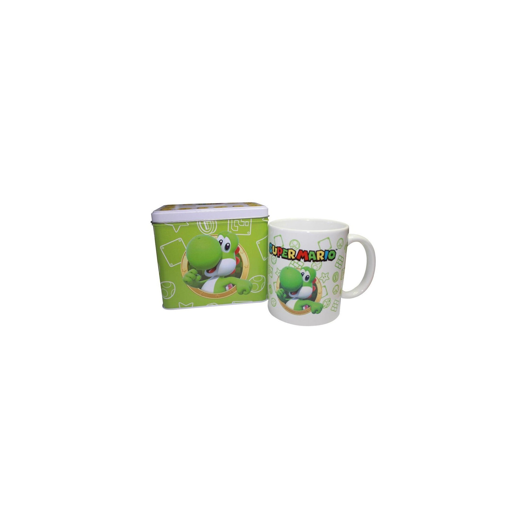 Set Taza + Hucha Yoshi Super Mario Bros Nintendo