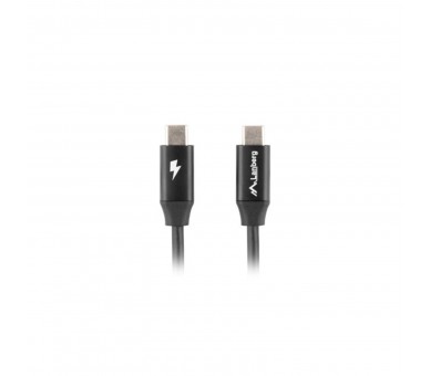 Cable Lanberg Usb C Macho/Macho 1M Quick Charge 4.0 Negro