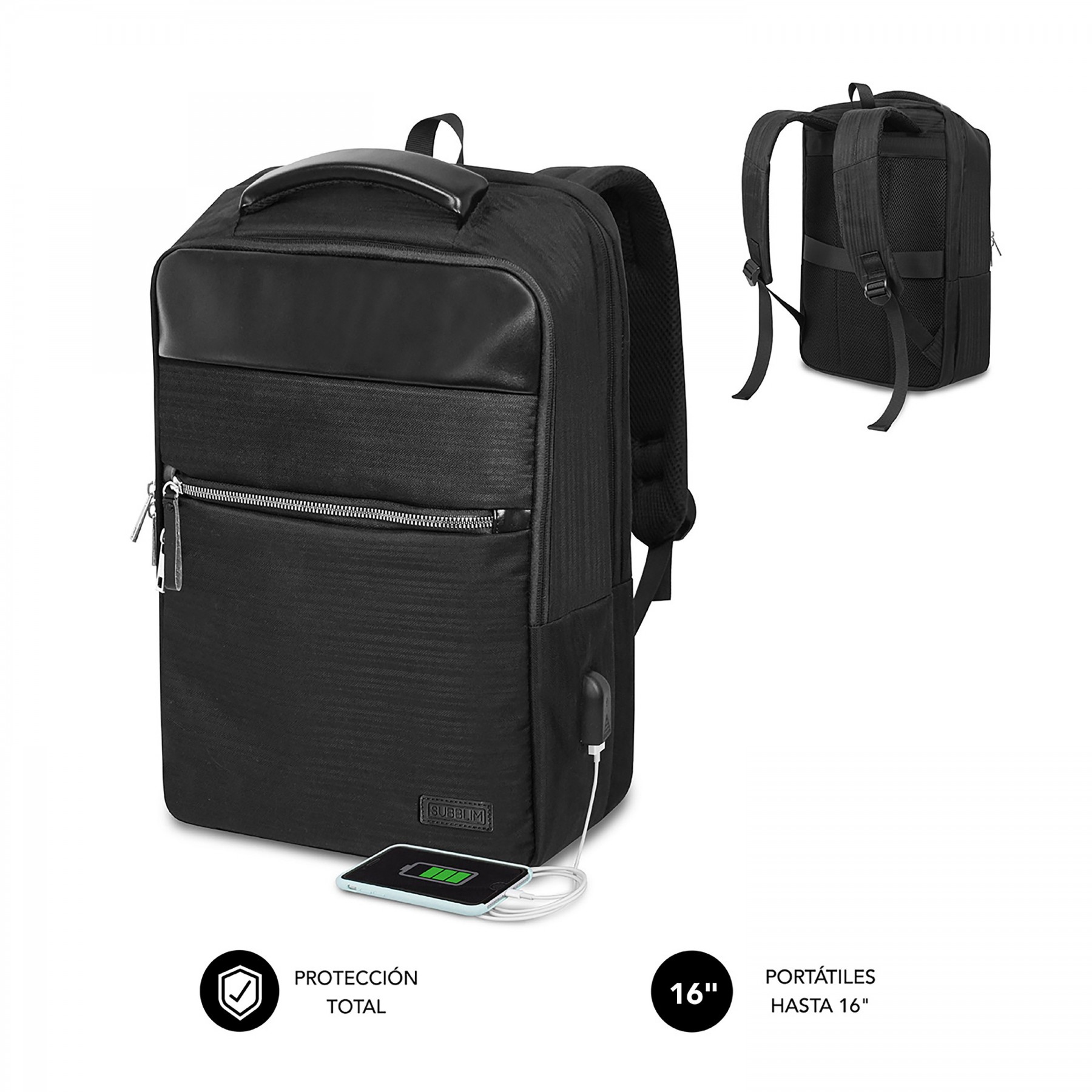 Mochila Subblim Business V2 Ap Backpack Para Portátiles Hast