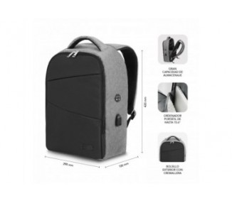 Mochila Subblim Secure V2 Ap Para Portátiles Hasta 15.6"/ Pu