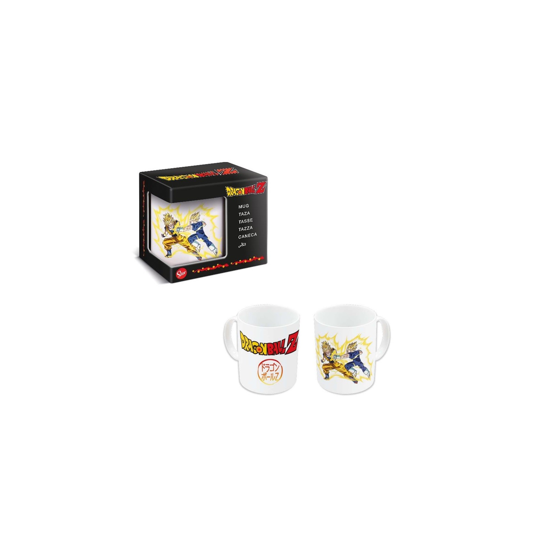 Taza Ceramica 325 Ml Goku & Vegeta Fight Dragon Ball Z