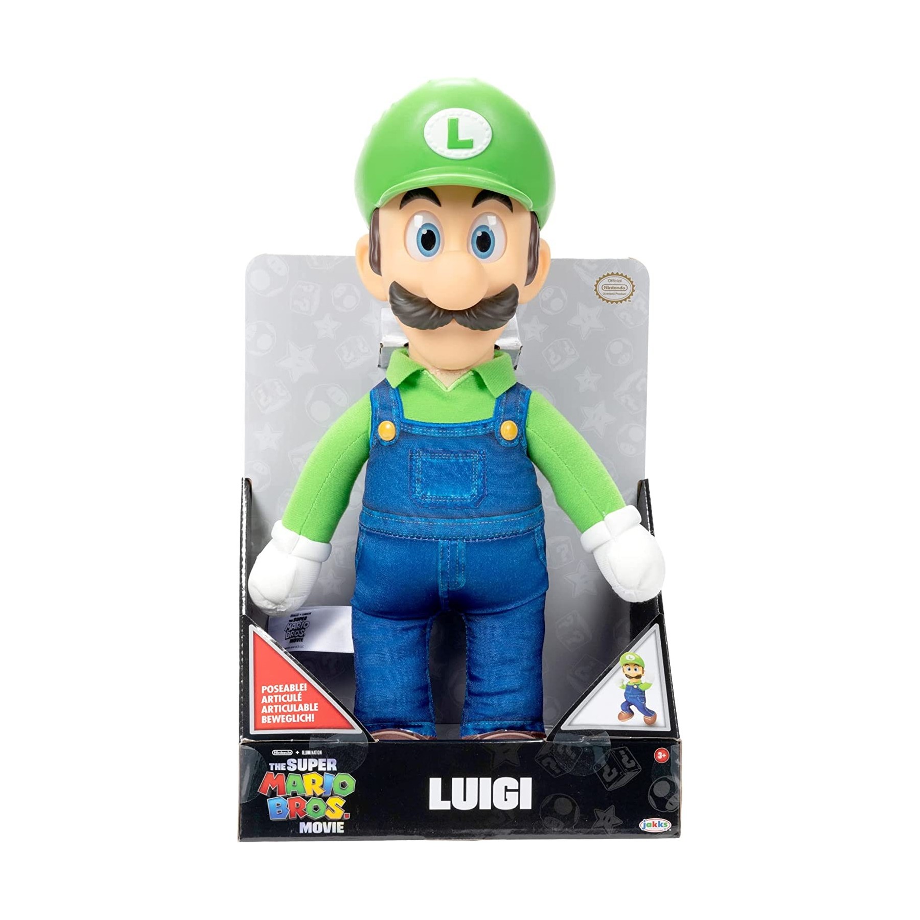 Peluche Luigi La Pelicula Super Mario Bros 30Cm