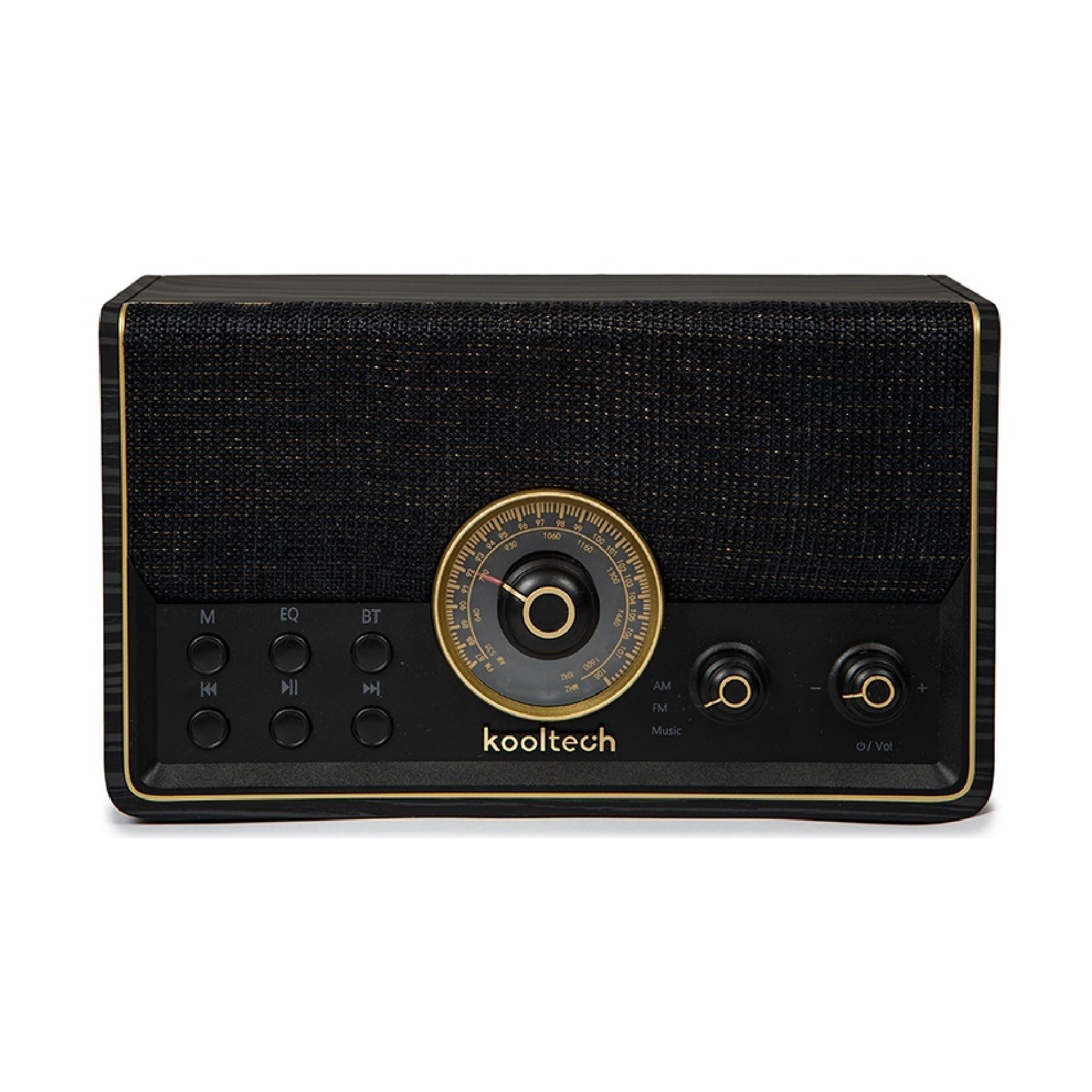 Radio Vintage Kooltech Techno Negro Bluetooth - Radio - Usb