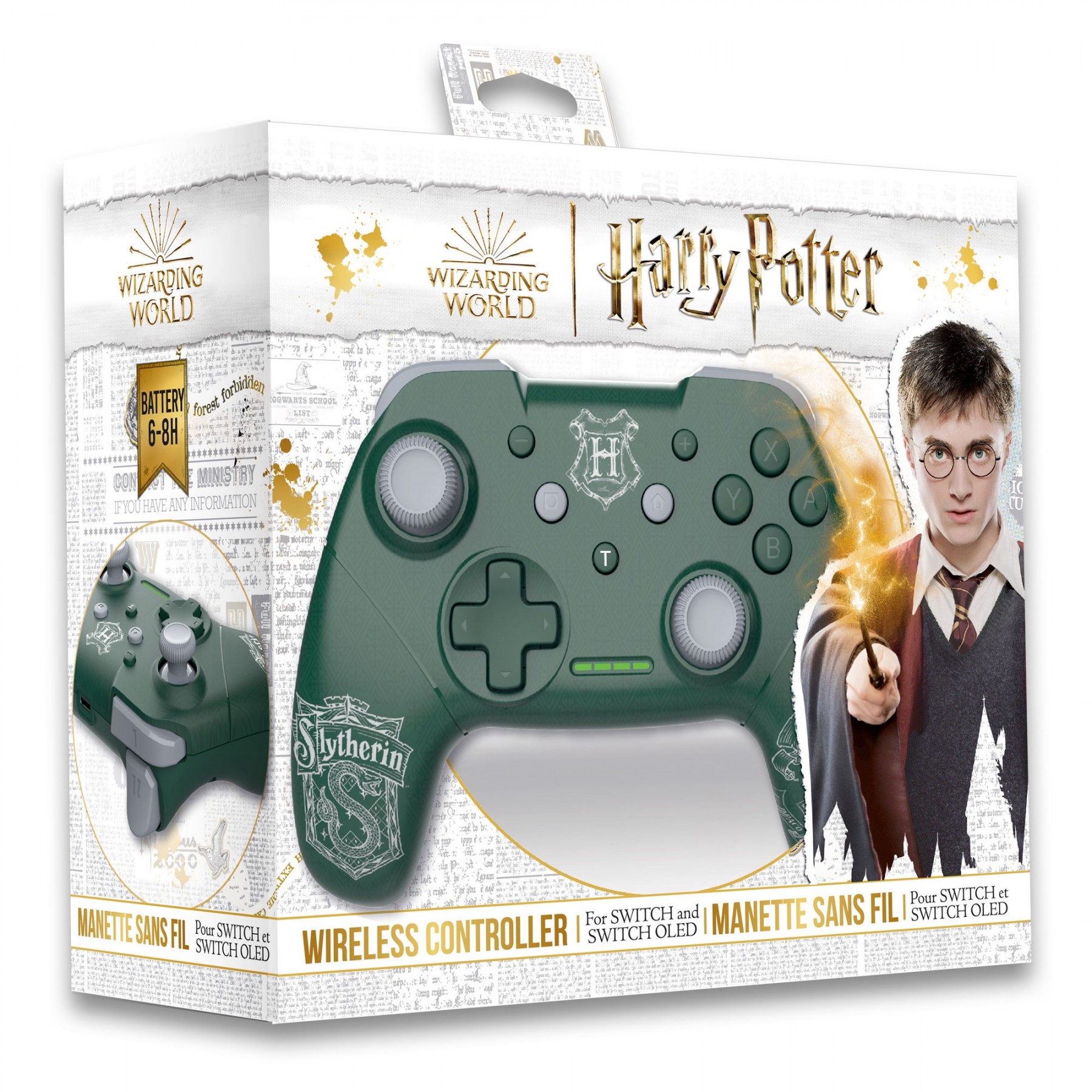 Mando Inalambrico Harry Potter Slytherin Verde Switch