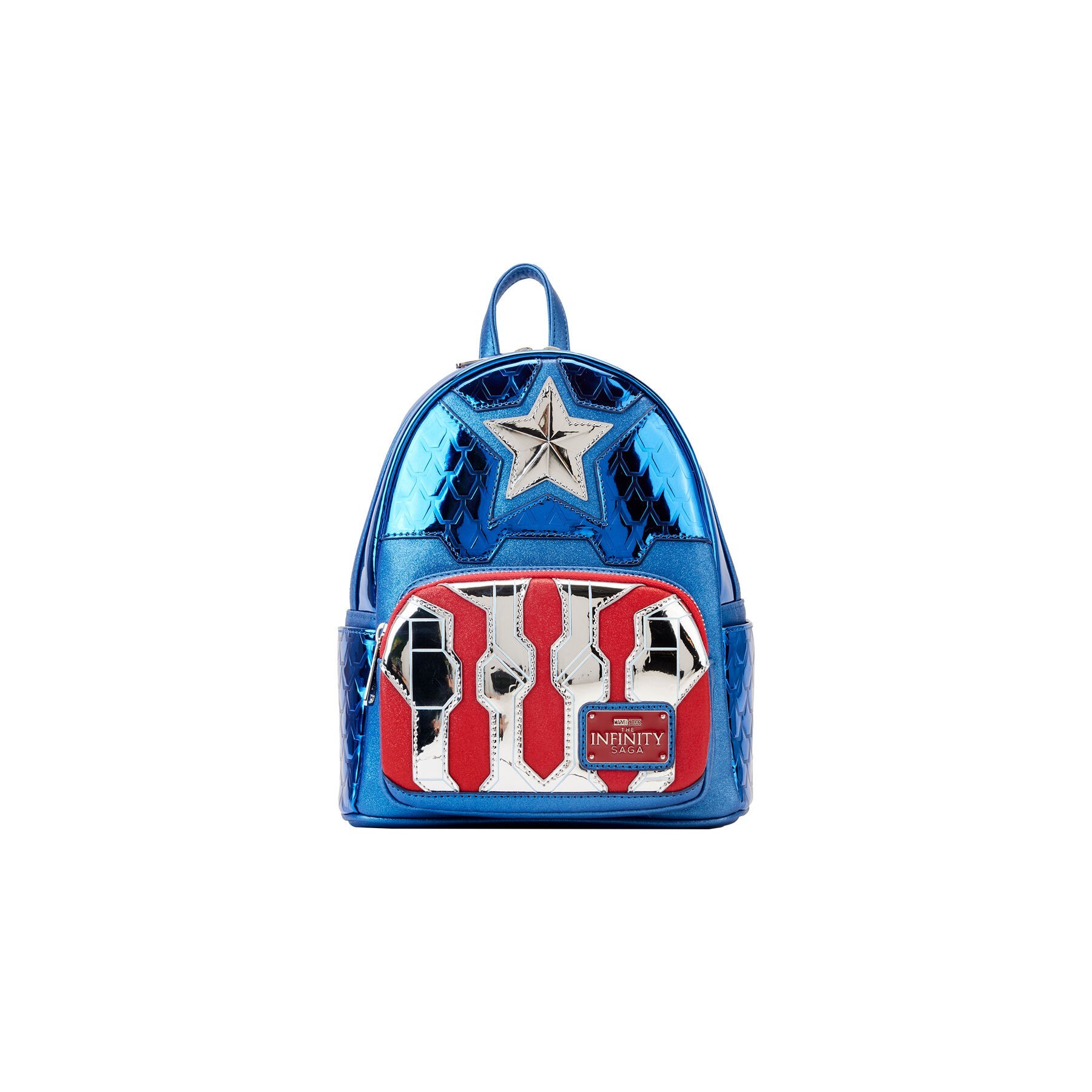 Mochila Metallic Capitan America Marvel Loungefly 26Cm