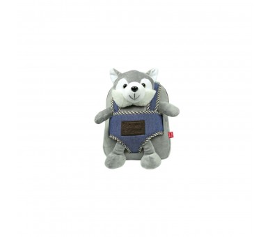 Mochila Reversible + Peluche Husky Harry 26Cm