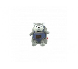 Mochila Reversible + Peluche Husky Harry 26Cm