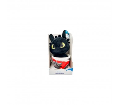 Taza + Peluche Toothless Como Entrenar A Tu Dragon 18Cm