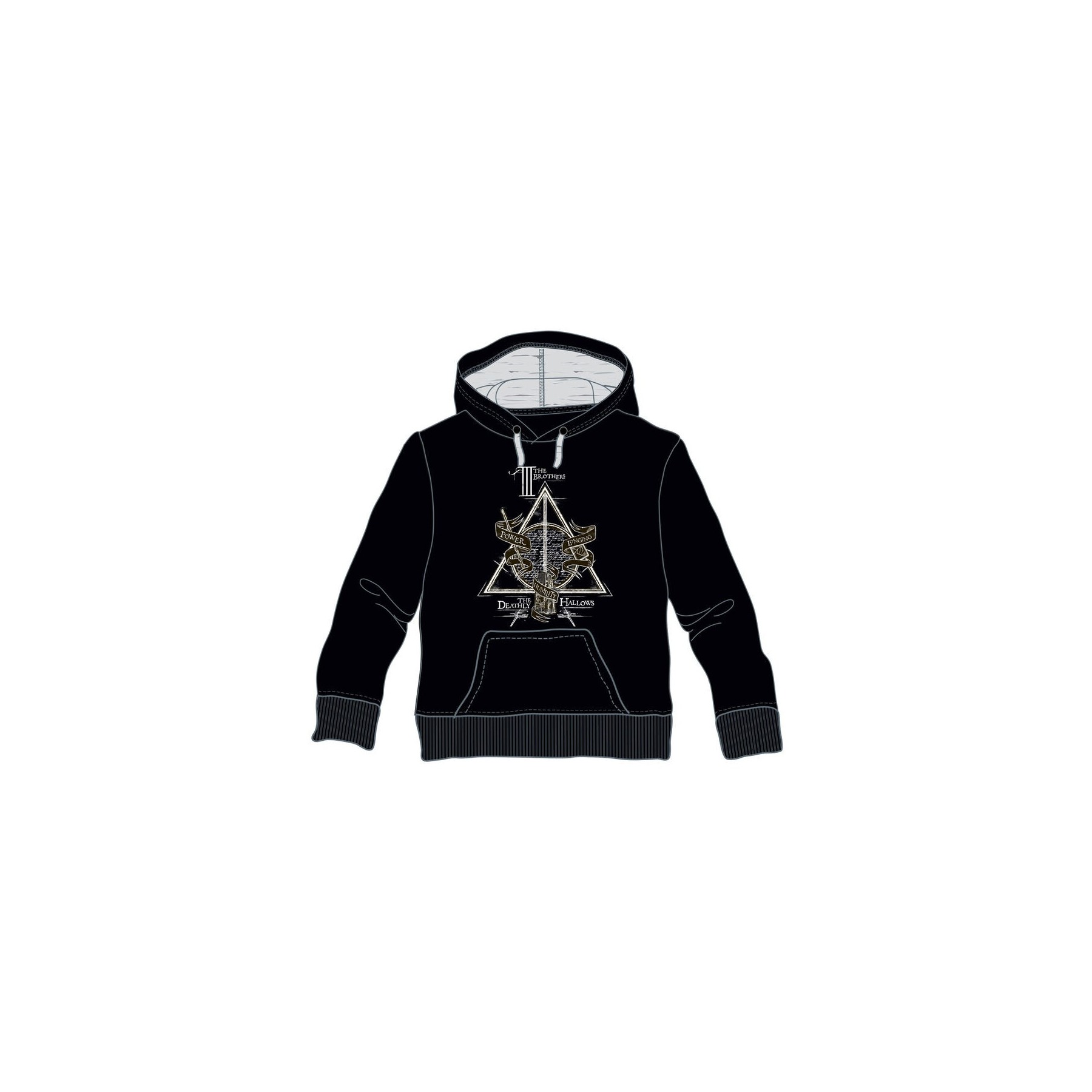 Sudadera Capucha Deathly Hallows Harry Potter