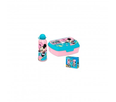 Blister Sandwichera + Cantimplora Aluminio Minnie Disney 500