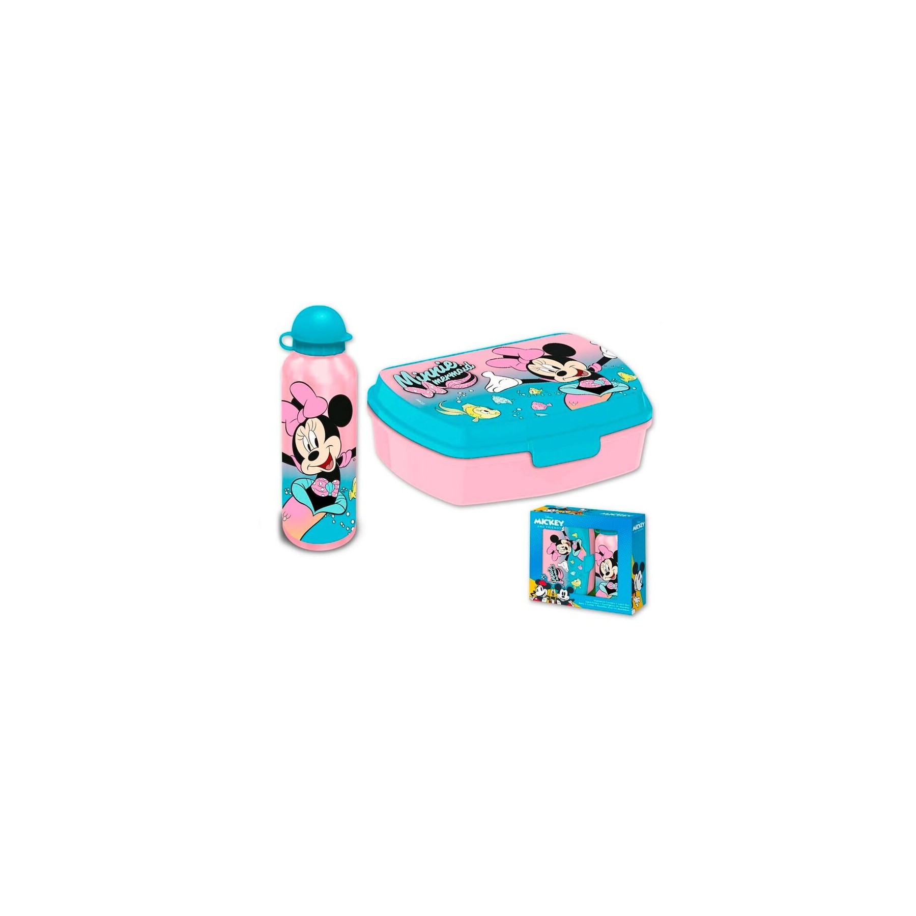 Blister Sandwichera + Cantimplora Aluminio Minnie Disney 500