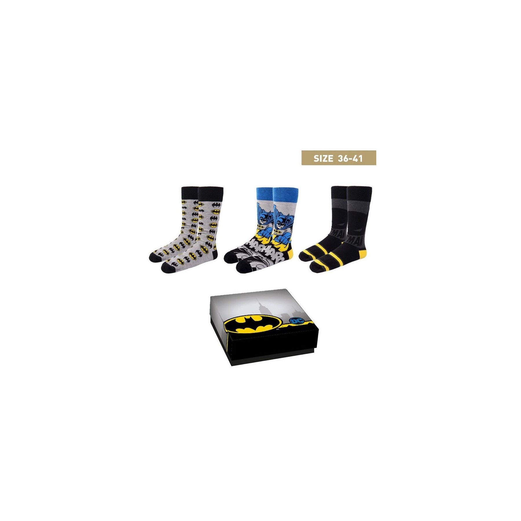 Set 3 Calcetines Batman Dc Comics