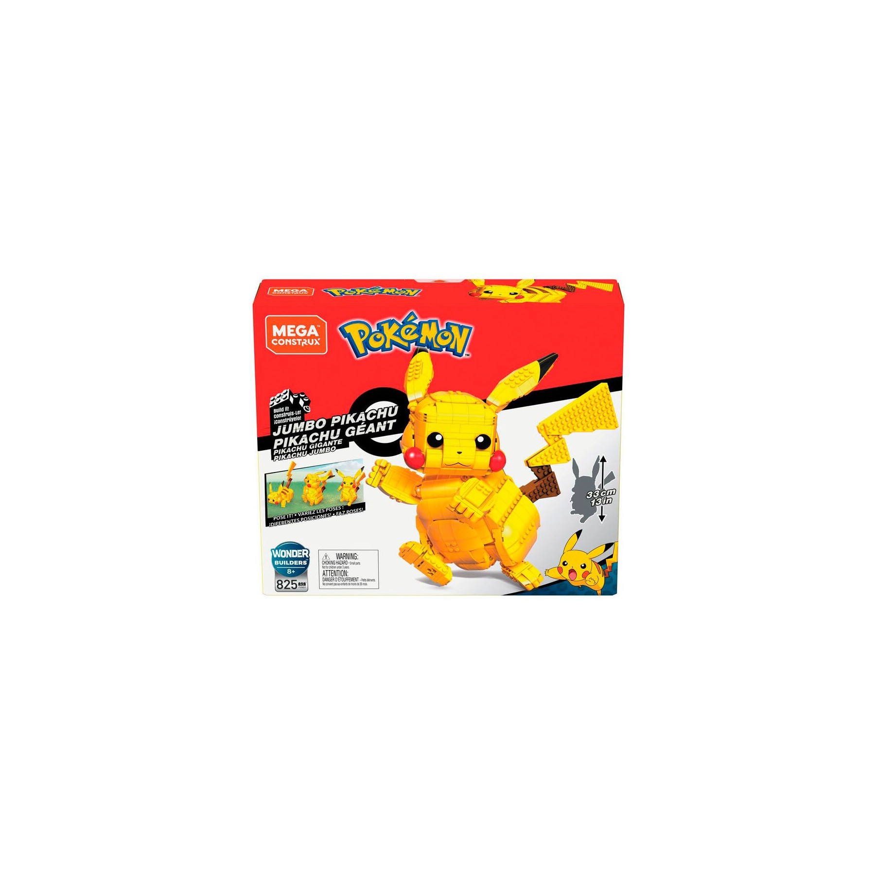 Set Construccion Mega Contrux Pikachu Pokemon 825Pzs