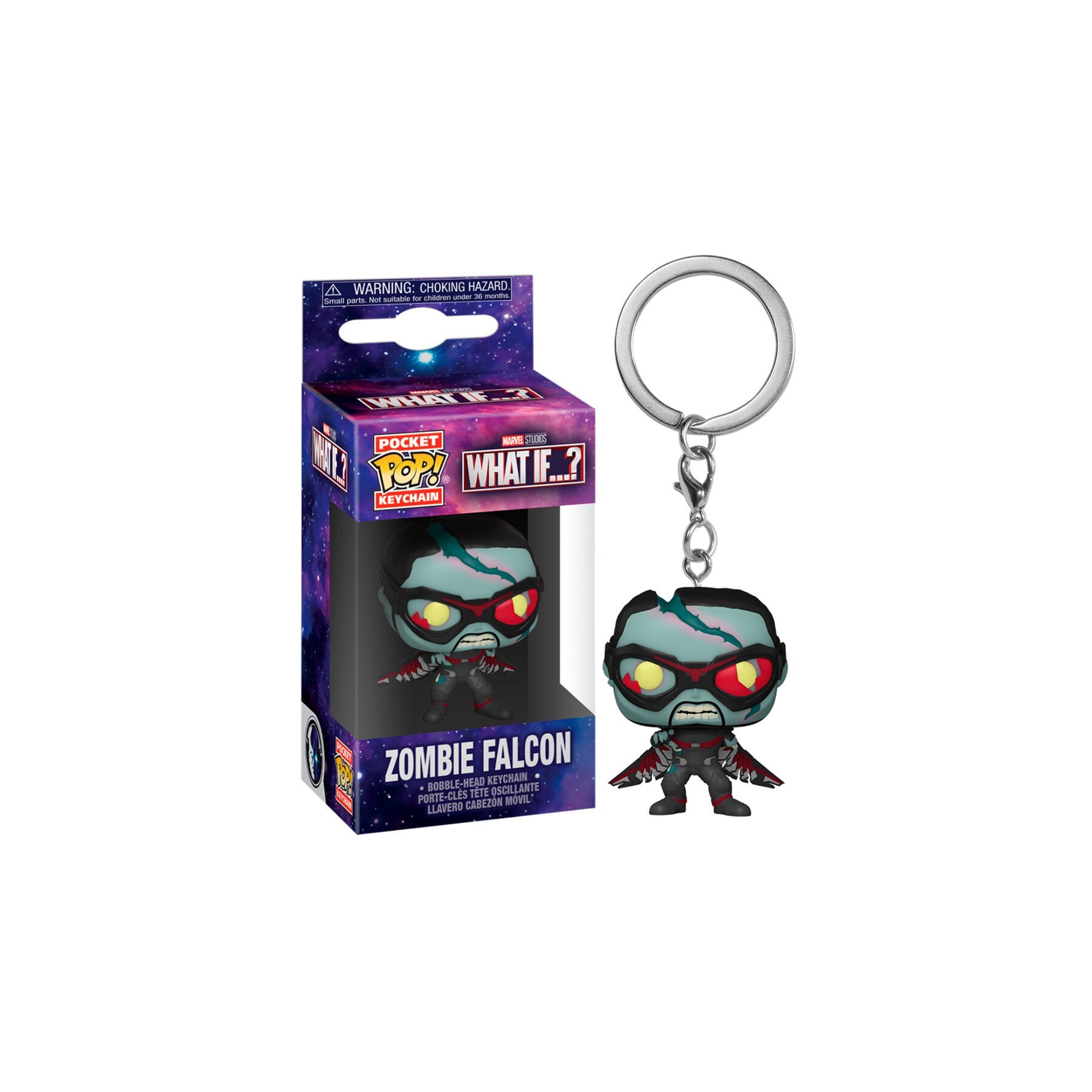 Llavero Pocket Pop Marvel What If Zombie Falcon