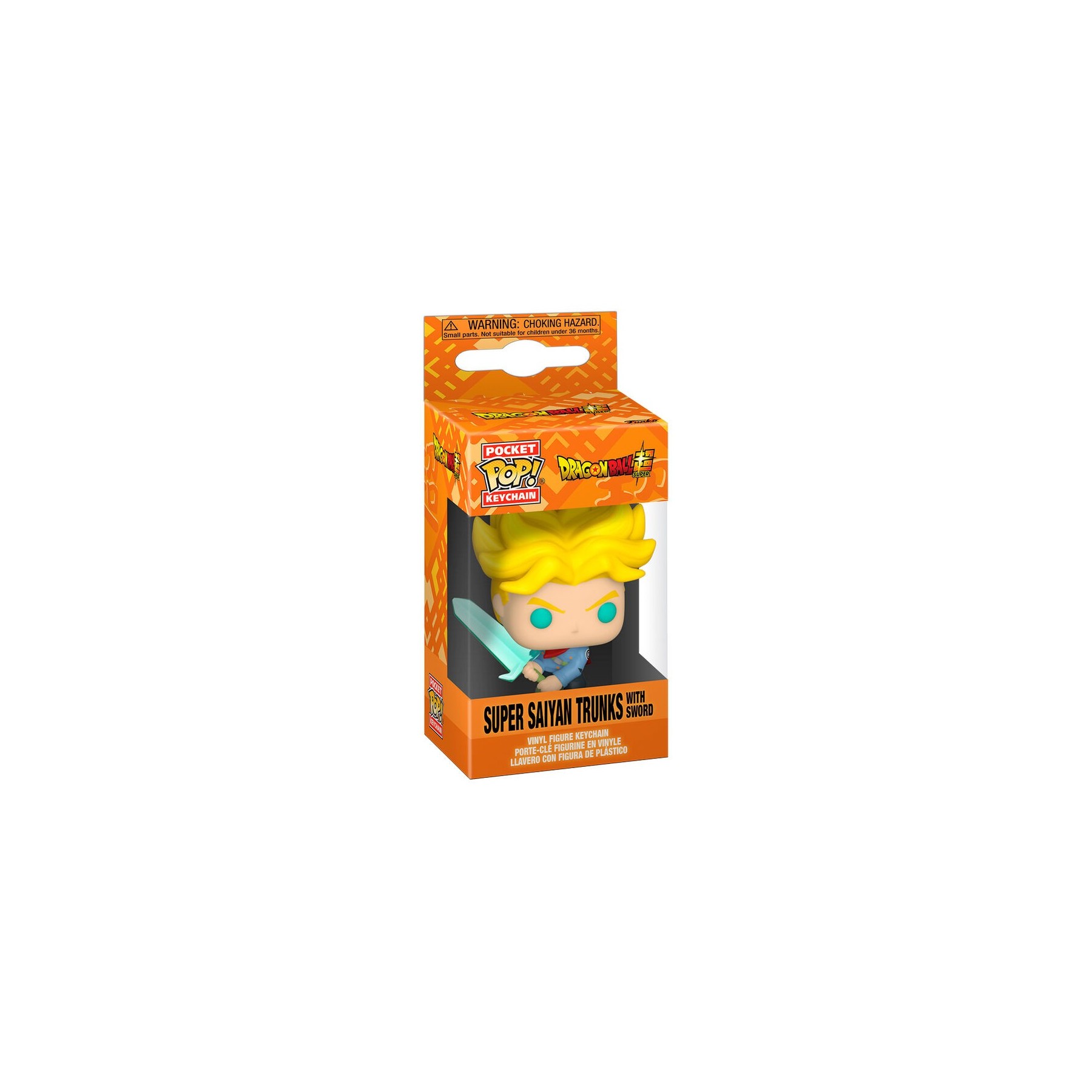 Llavero Pocket Pop Dragon Ball Super Saiyan Trunks With Swor