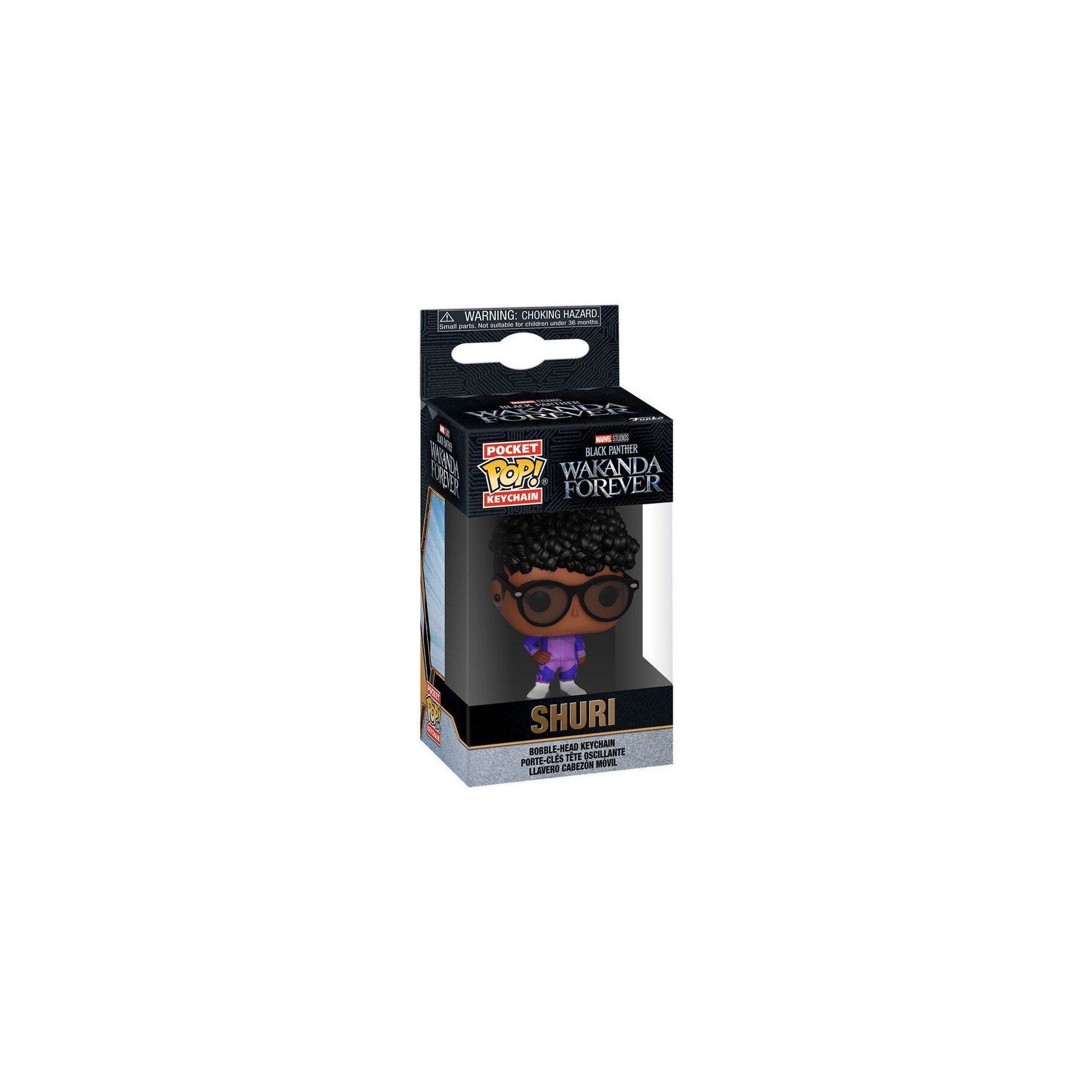 Llavero Pocket Pop Marvel Black Panther Wakanda Forever Shur