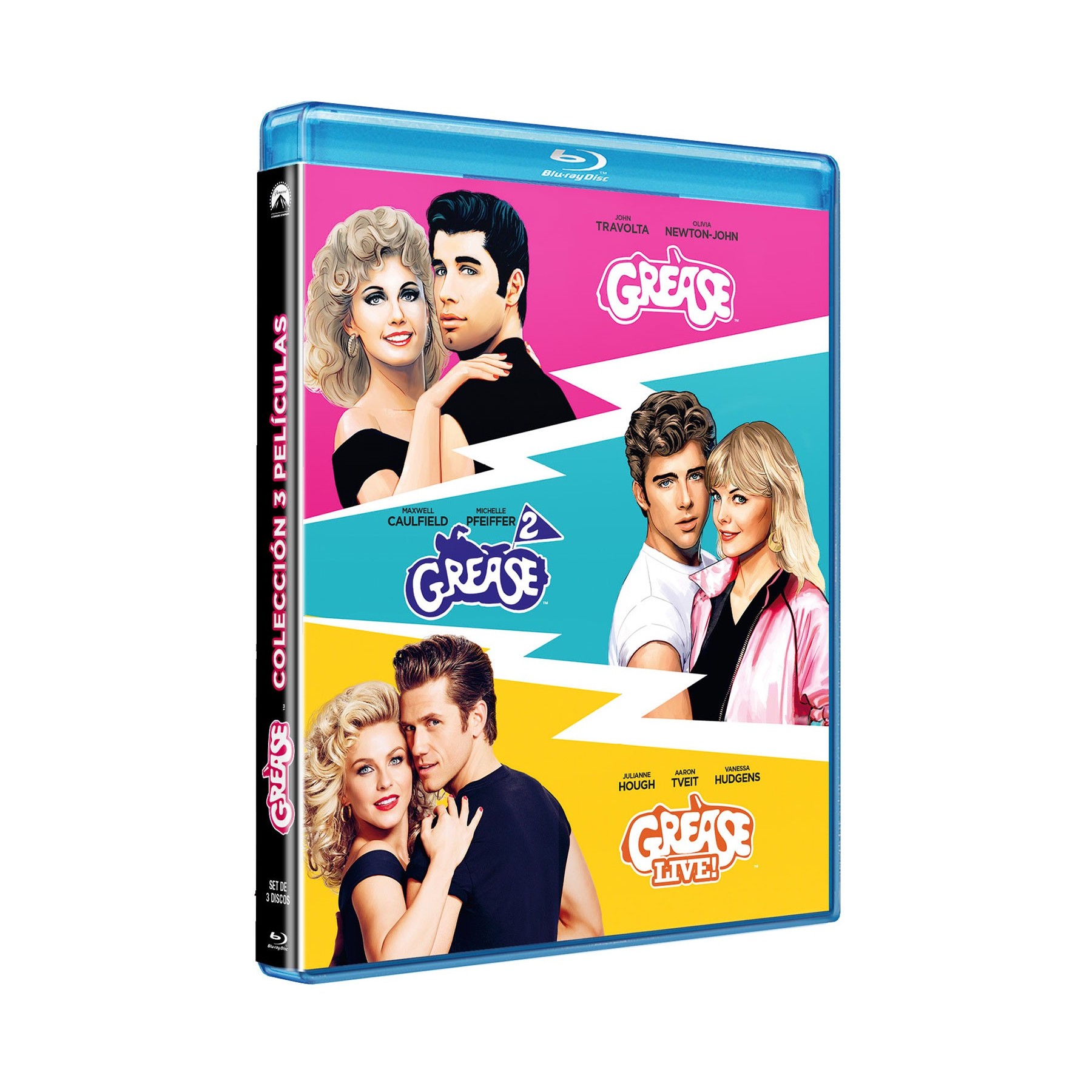 Grease - Colección 3 Películas - Bd Br