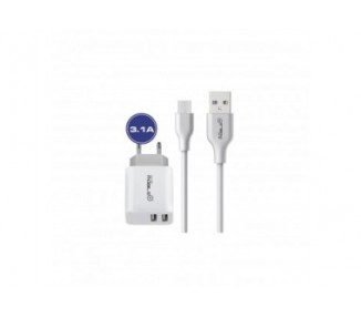 Cargador Doble Mb 1042+Cable Usb A Micro Usb