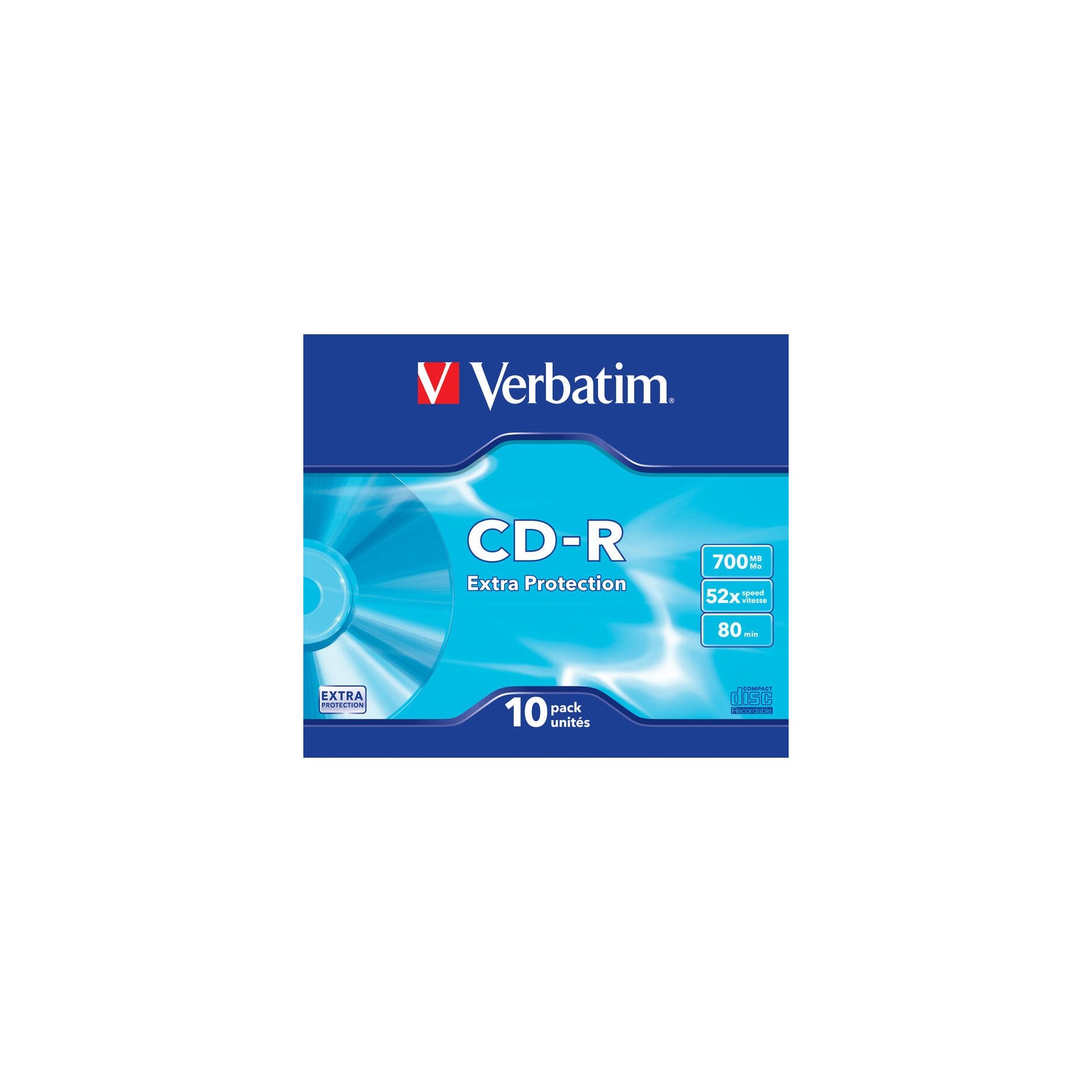 Cd-R Verbatim Datalife 52X/ Estuche Delgado-10Uds