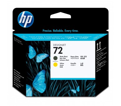 Cartucho De Tinta Original Hp Nº72/ Negro Mate/ Amarillo