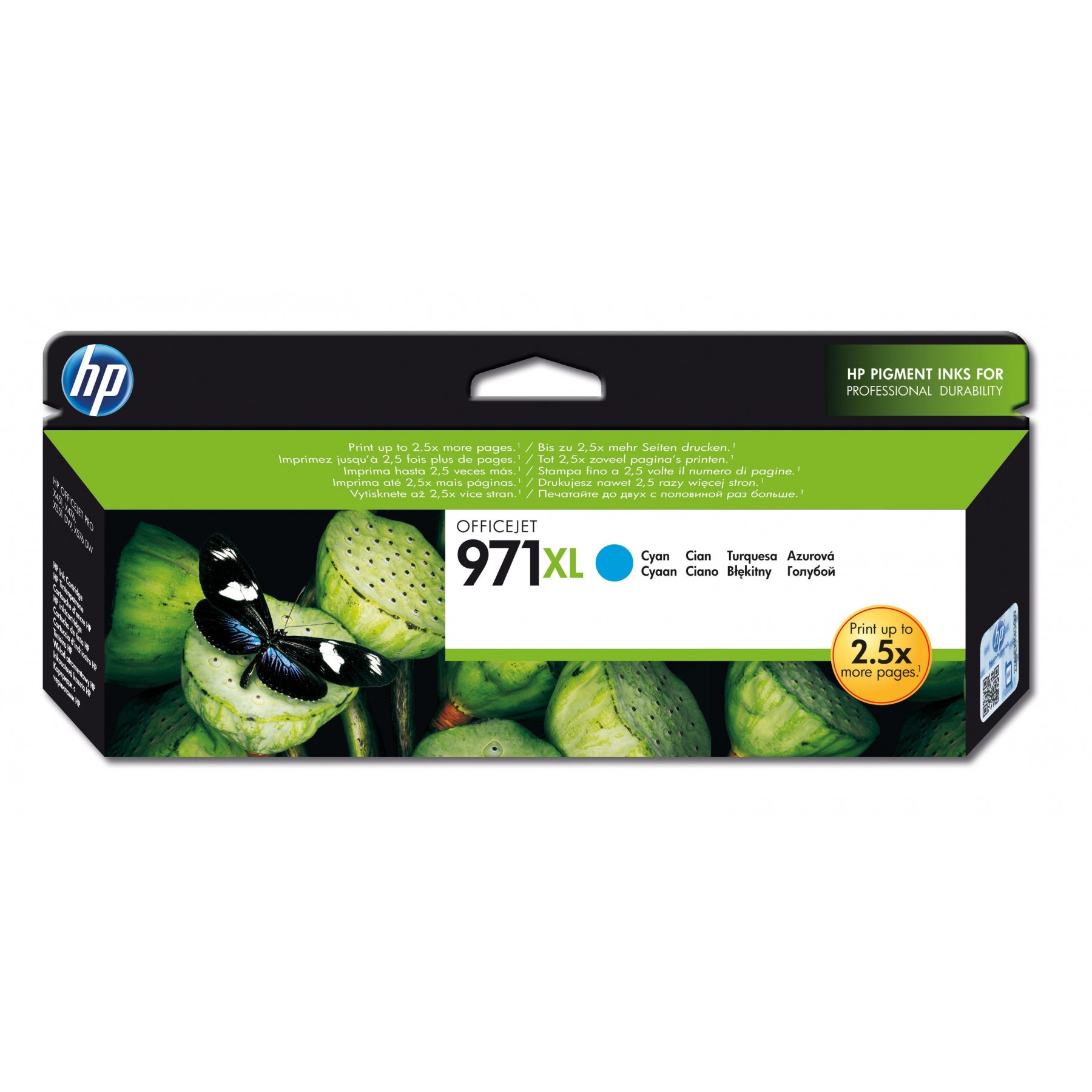 Cartucho De Tinta Original Hp Nº971 Xl Alta Capacidad/ Cian