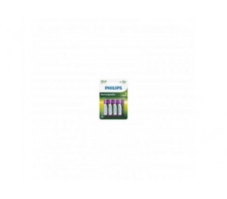 Pack De 4 Pilas Aa Philips R6B4A130/10/ 1.2V/ Recargables