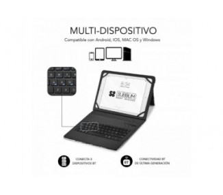 Funda Con Teclado Subblim Keytab Pro Bluetooth Para Tablets