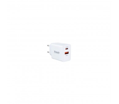 Cargador De Pared Tooq Tqwc-2Sc04Wt/ 1Xusb Tipo-C/ 1Xusb/ 20