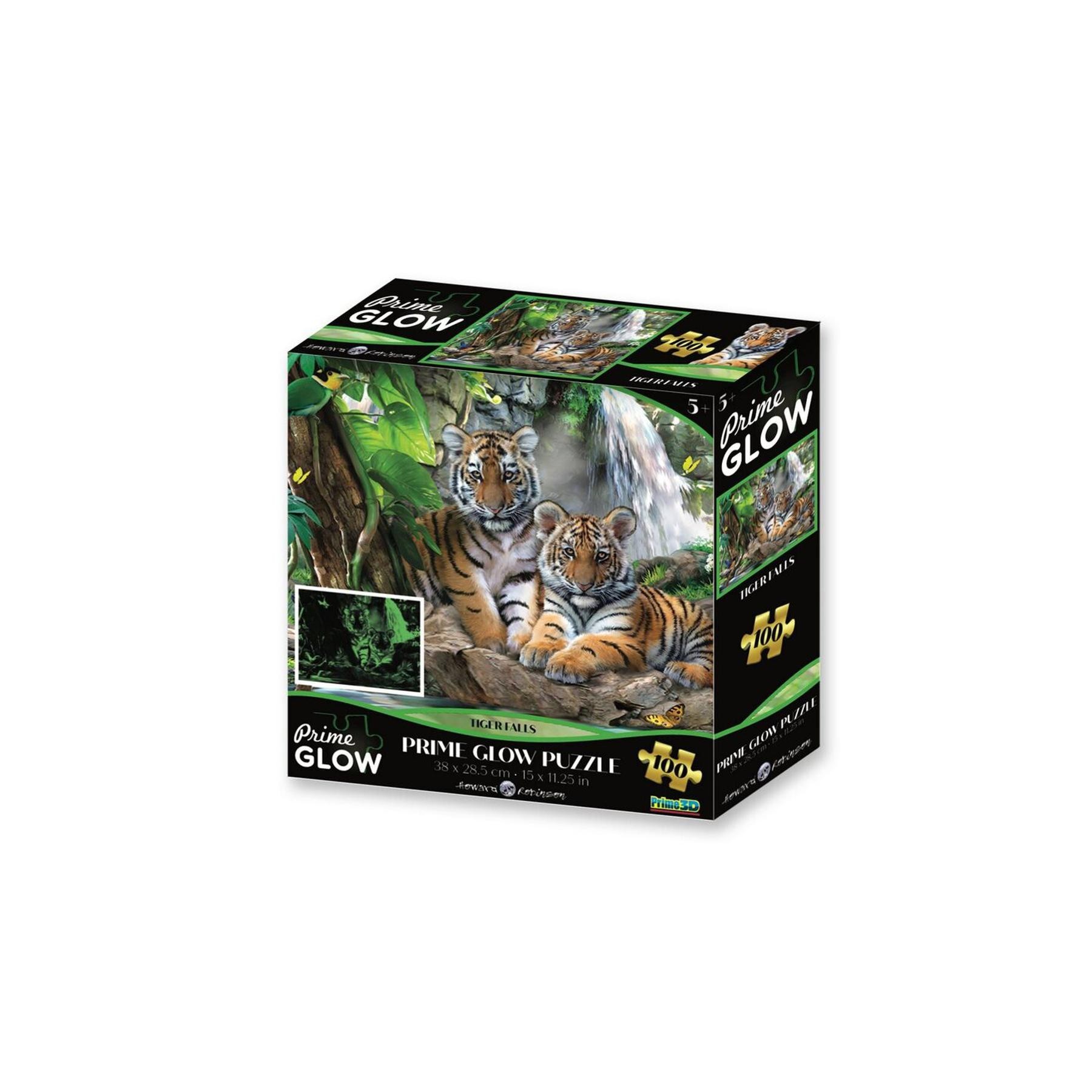 Puzzle Howard Robinson Brillo En Oscuridad Cascada Tigre 100