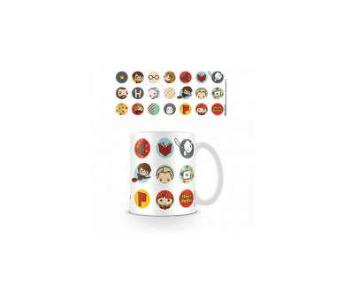 Taza Desayuno Harry Potter Círculos Chibi