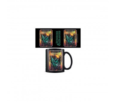 Taza Desayuno Negra Dragones Y Mazmorras Puerta Abierta