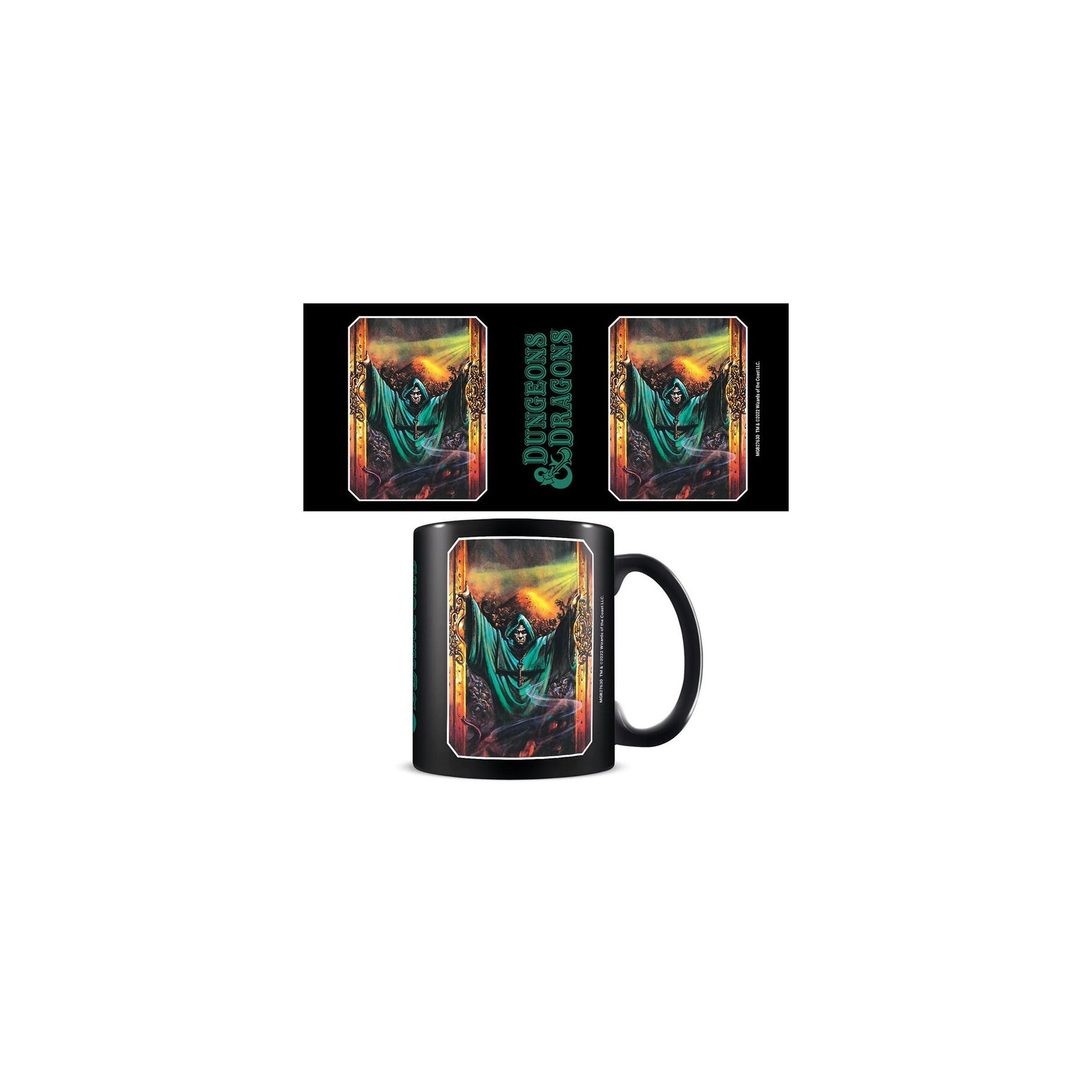 Taza Desayuno Negra Dragones Y Mazmorras Puerta Abierta