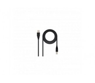 Cable Usb(B) 2.0 A Usb(A) 2.0 Nanocable 1M Negro