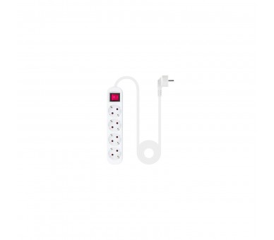 Regleta 4 Tomas 1.4M Con Interruptor Nanocable Blanco