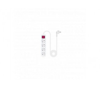 Regleta 4 Tomas 1.4M Con Interruptor Nanocable Blanco