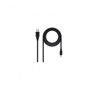 Nanocable Cable Usb 2.0, A/M-Mini B/M, Negro, 0.5M