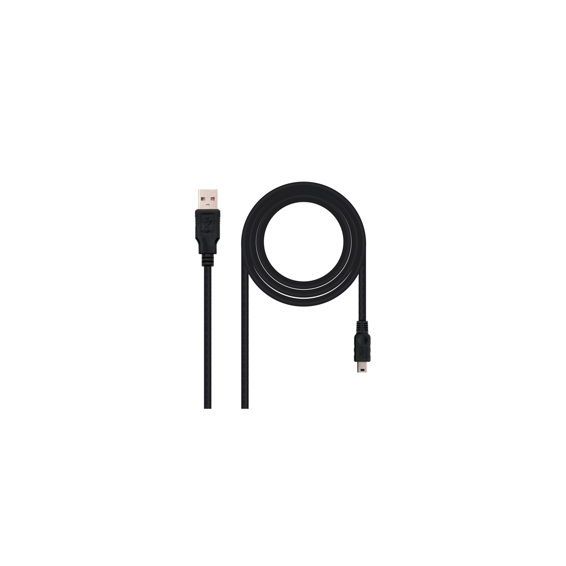 Nanocable Cable Usb 2.0, A/M-Mini B/M, Negro, 0.5M