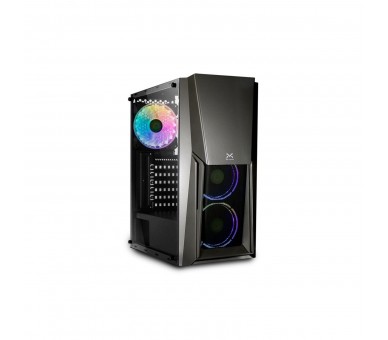 Caja Atx Droxio Gaming Burner Crist Templad Rgb