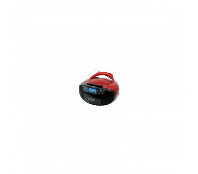 Radio Cd - Casette - Mp3 Sunstech Portatil Rojo