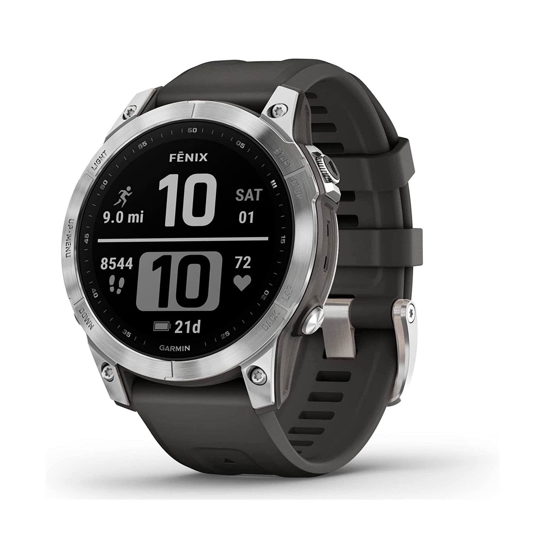 Garmin Fenix 7 Gris Plata Smartwatch 47Mm / Correa Silicona